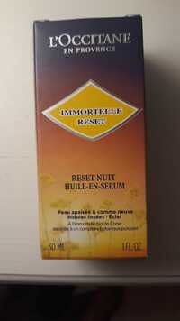 L'OCCITANE - Immortelle reset - Reset nuit huile-en-serum