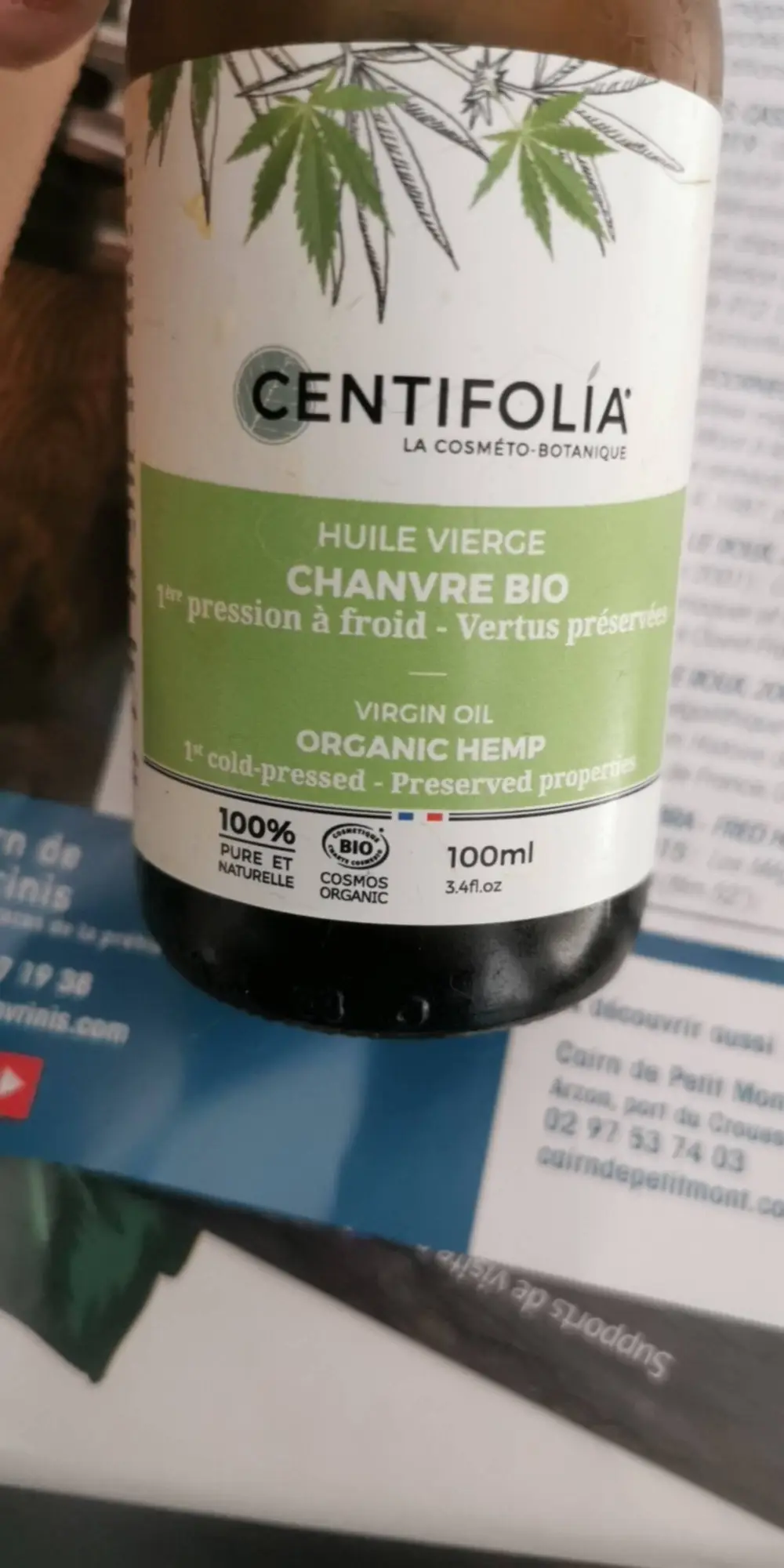 CENTIFOLIA - Chanvre bio - Huile vierge