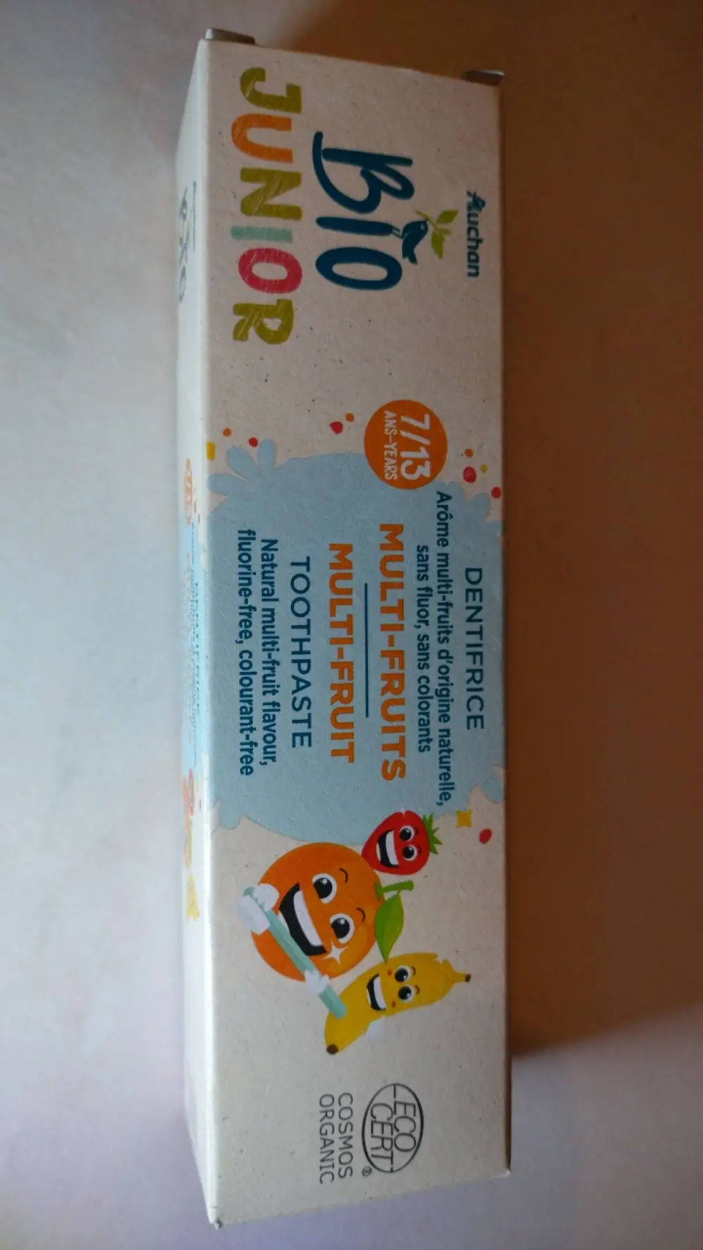 AUCHAN - Bio junior - Dentifrice multi-fruits