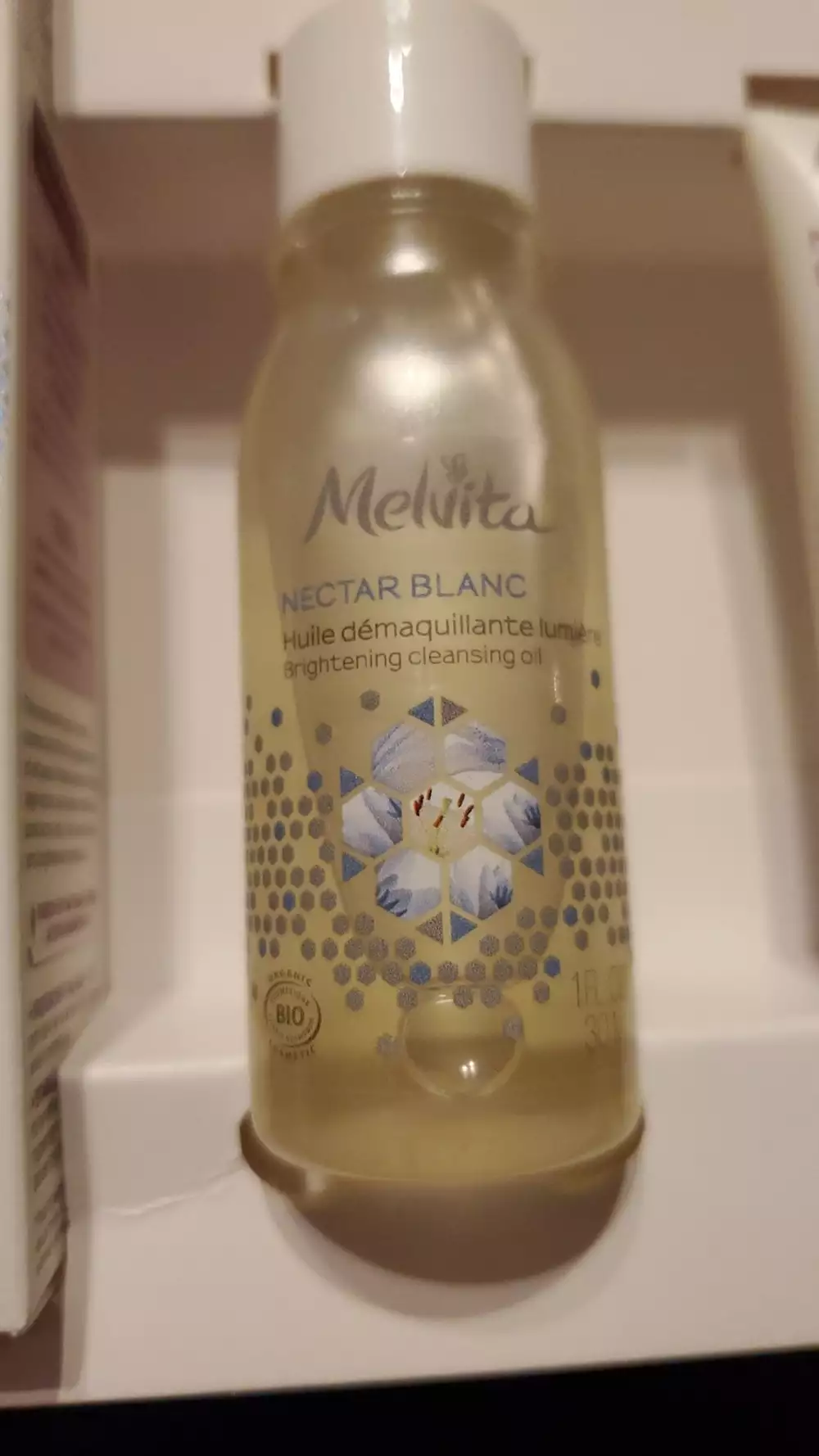 MELVITA - Nectar blanc - Huile démaquillante lumière