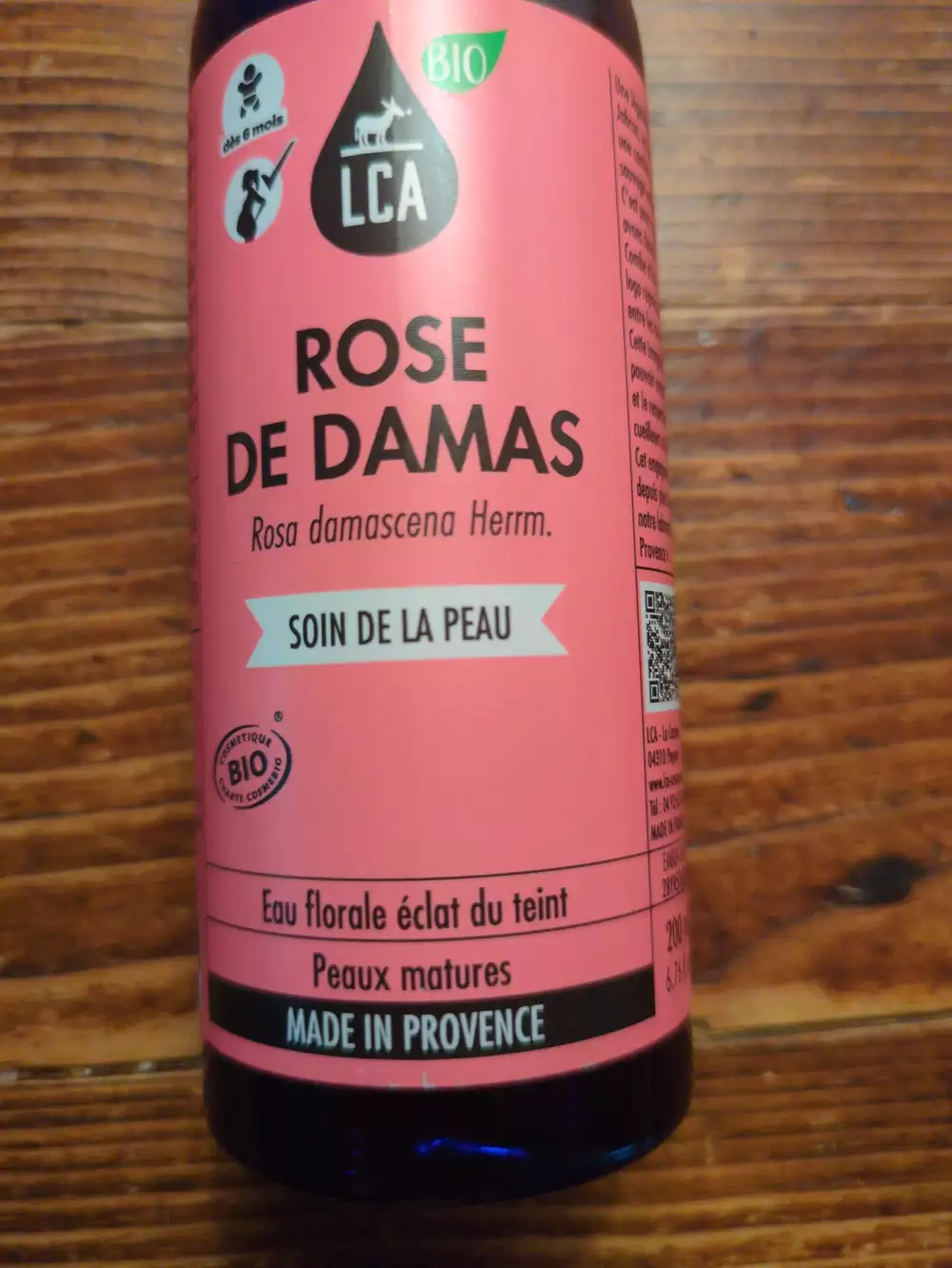 LCA - Rose de Damas - Eau florale éclat du teint