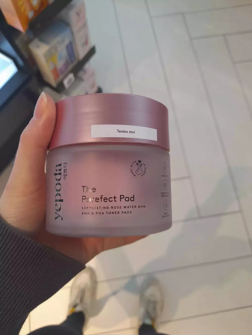 YEPODA - The porefect pad - Exfoliating rose water AHA