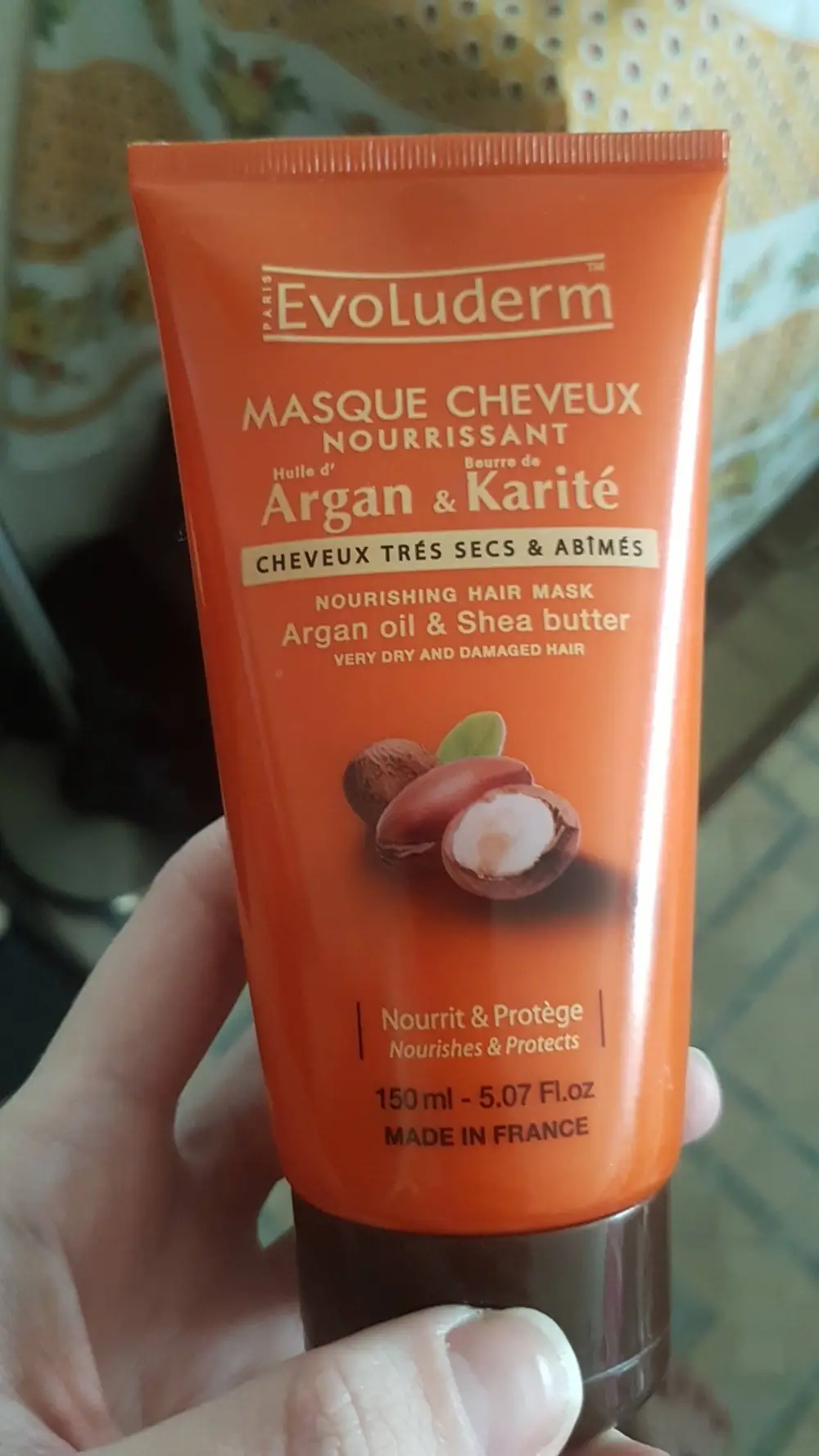 EVOLUDERM - Masque cheveux nourrissant Huile d'Argan & Beurre de Karité