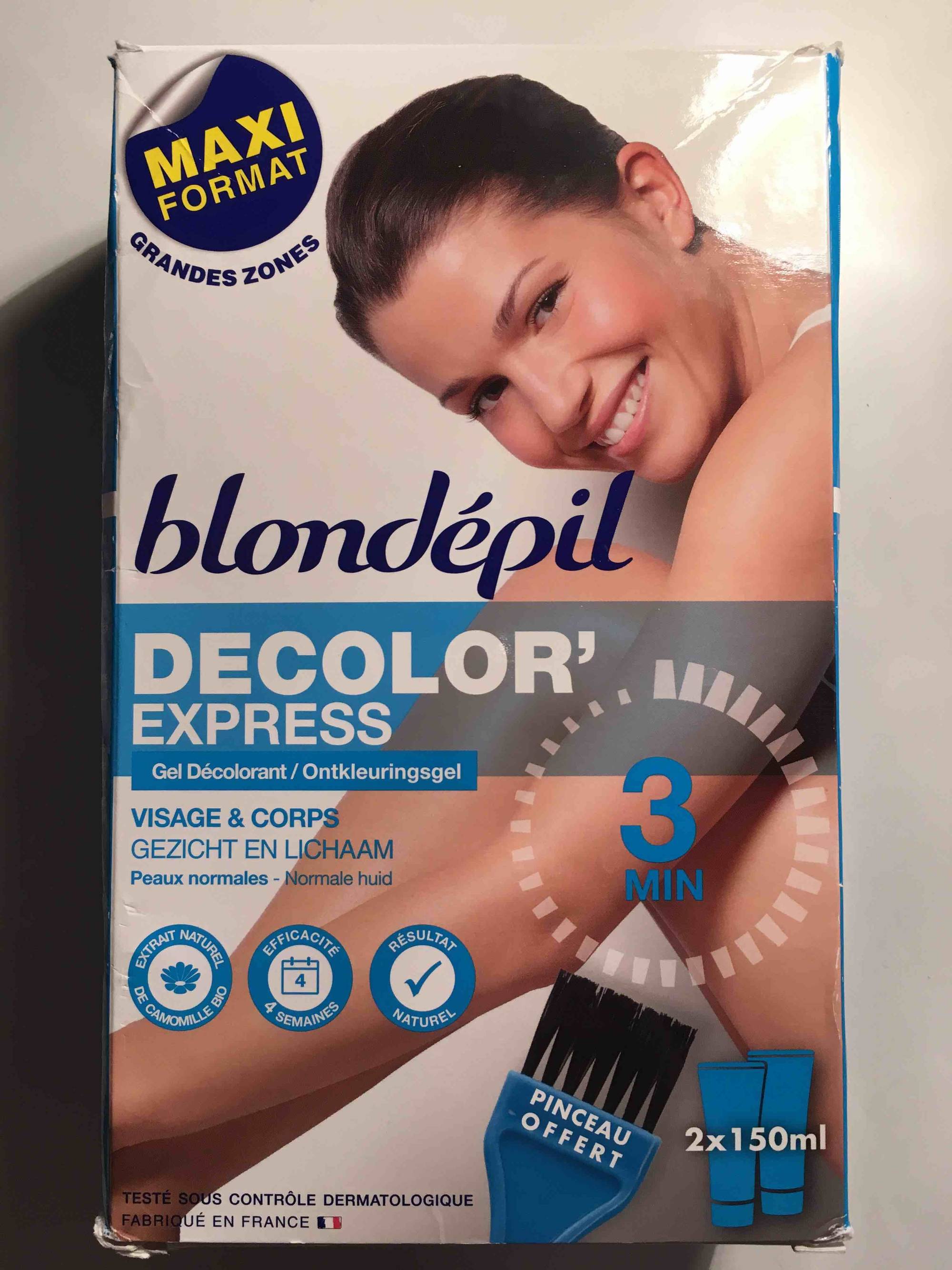 BLONDÉPIL - Decolor'express - Gel décolorant visage & corps