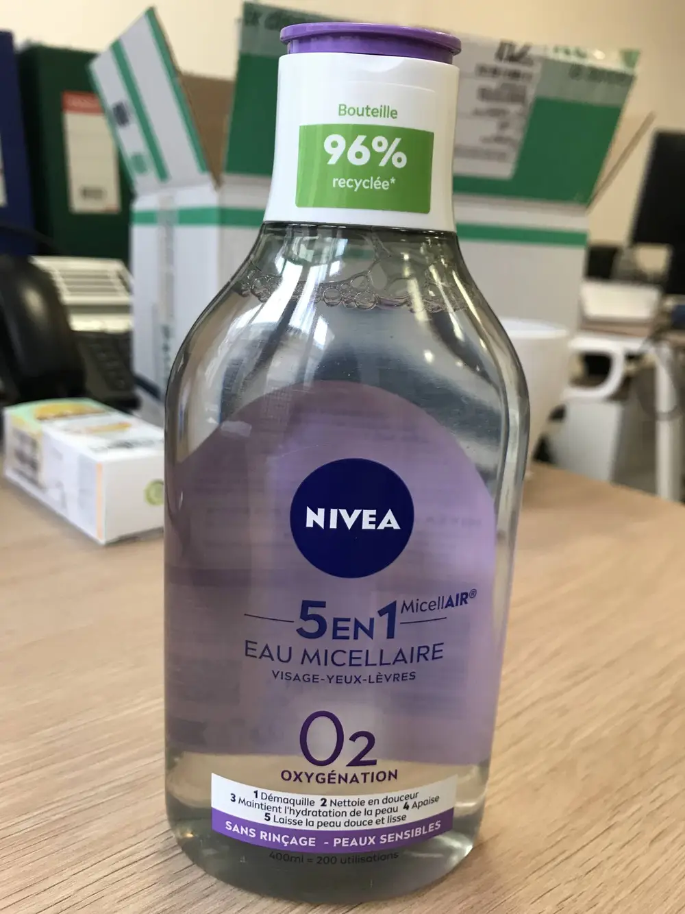 NIVEA - Eau Micellaire - Démaquillant visage 3 en 1