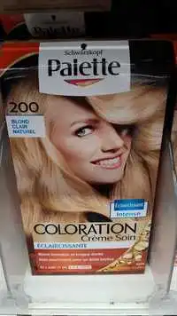 SCHWARZKOPF - Palette - Coloration, crème soin éclaircissante n° 200 blond clair naturel