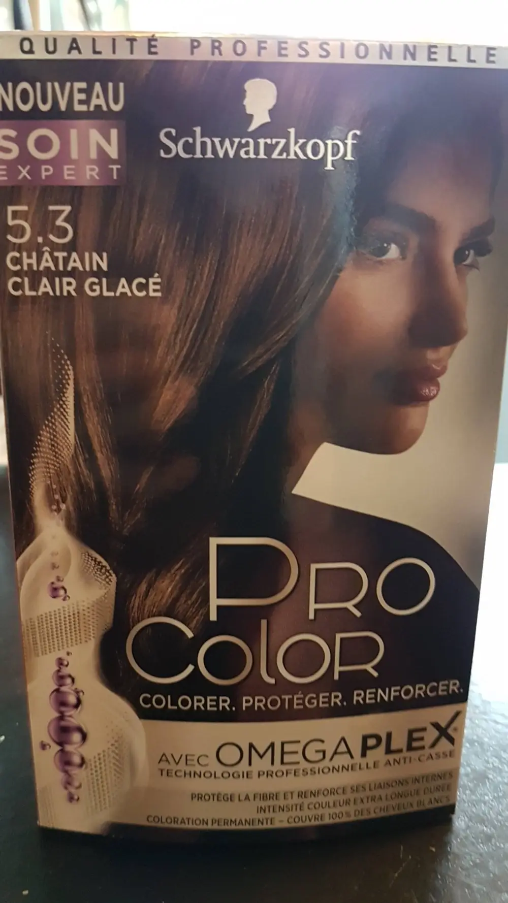 SCHWARZKOPF - Pro color soin expert - Coloration permanente 4.3 châtain clair glacé