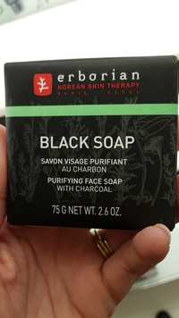 ERBORIAN - Black soap - Savon visage purifiant au charbon