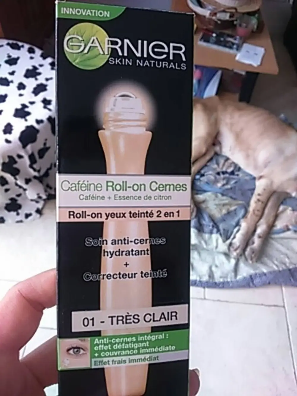 GARNIER - Caféine roll-on yeux teinté 2 en 1
