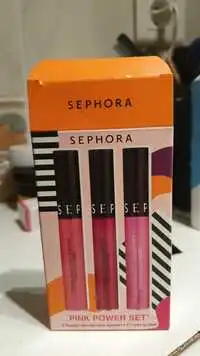 SEPHORA - Pink power set - 3 Rouge veloutés sans transfert
