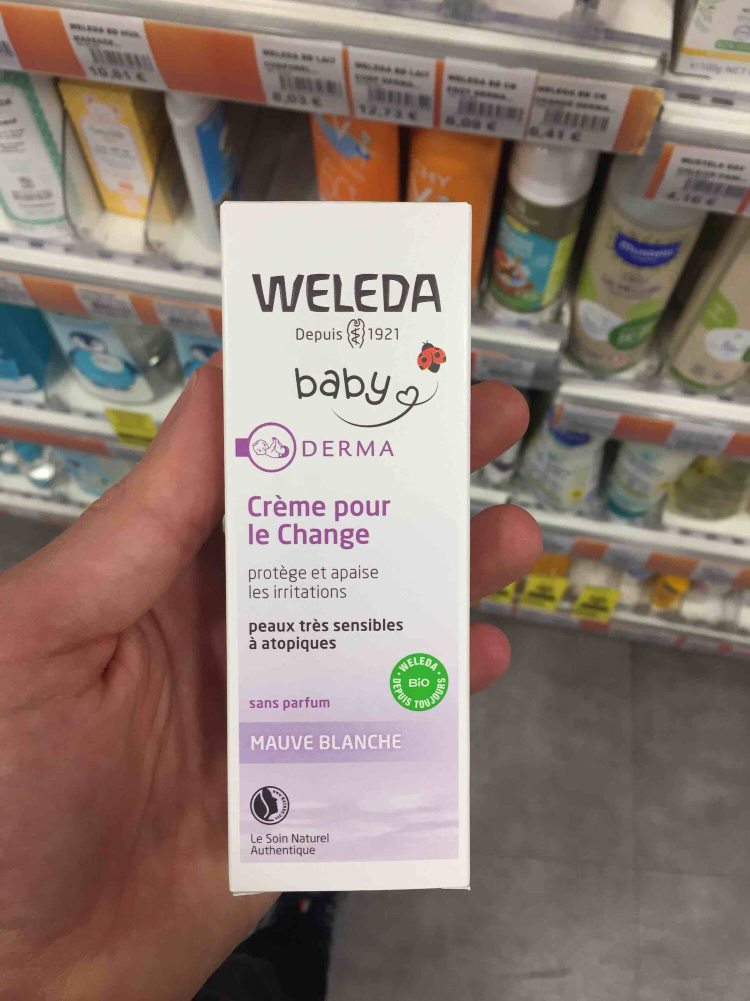 Weleda - Crème pour le change bébé à la Mauve blanche