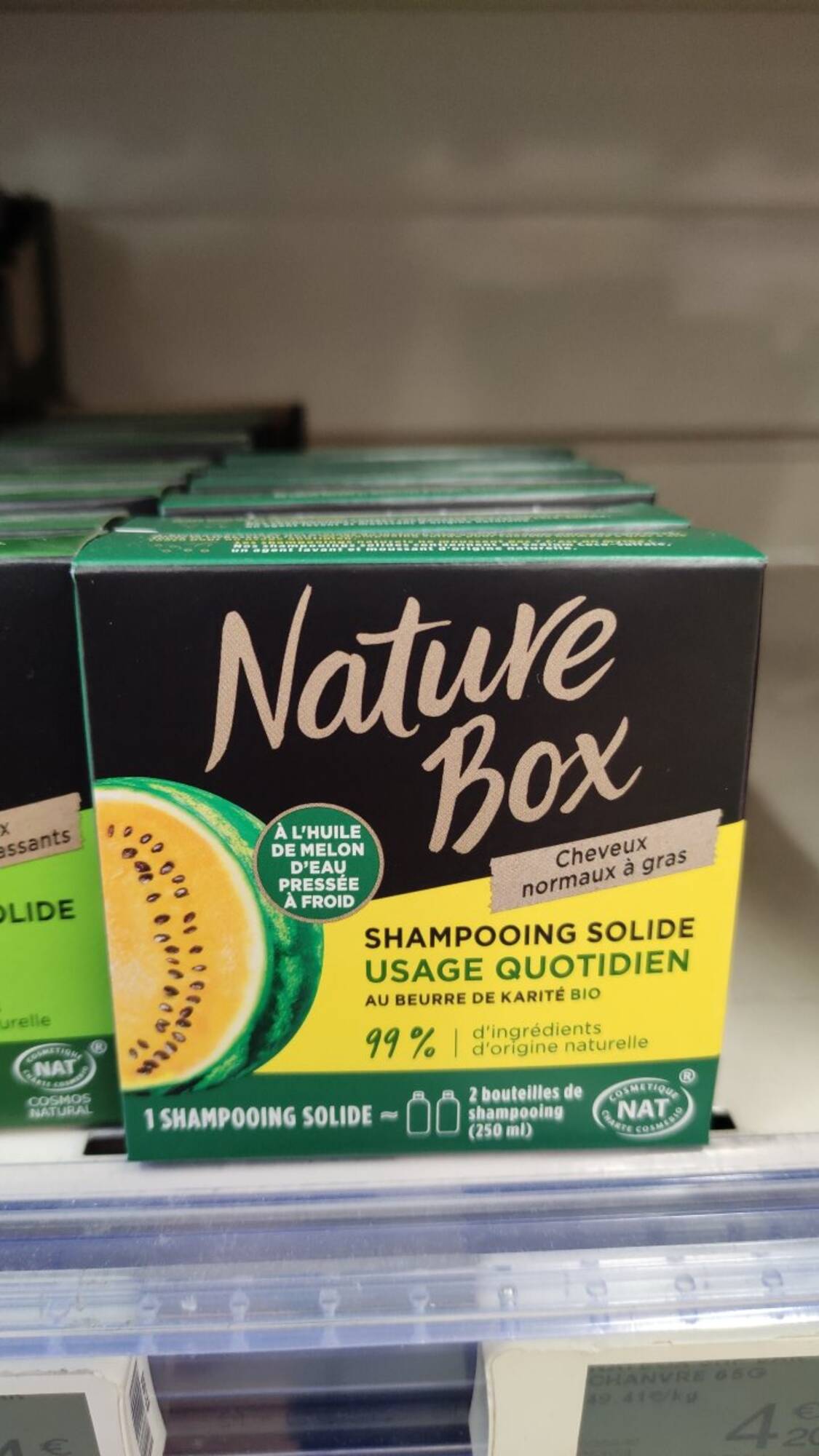NATURE BOX - Cheveux normaux à gras - Shampoing solide 
