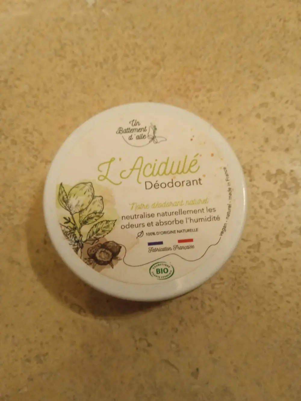 UN BATTEMENT D'AILE - L'Acidulé - Déodorant naturelle