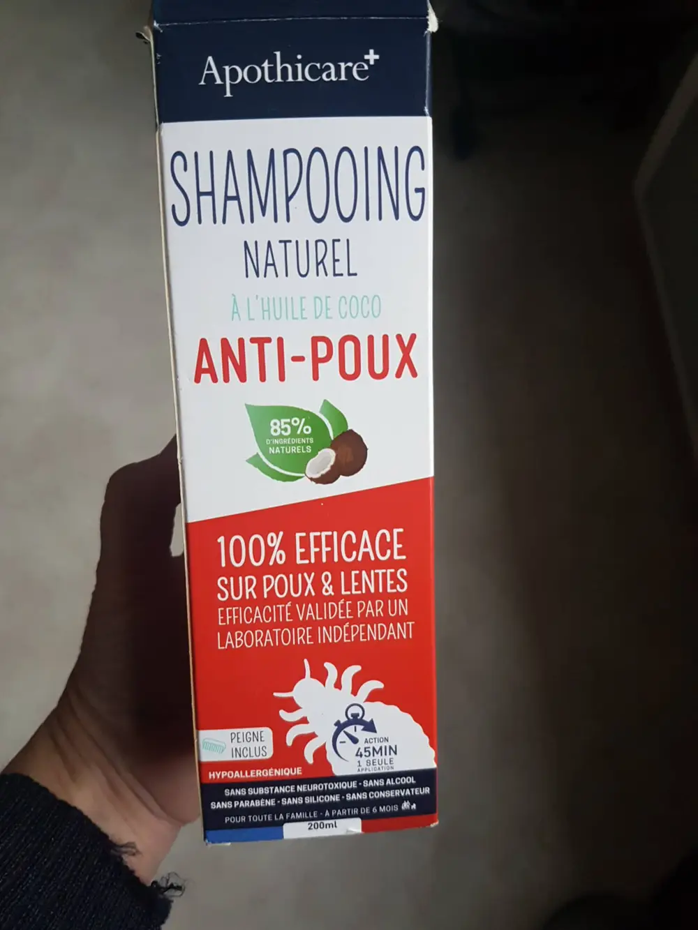 APOTHICARE+ - Anti-poux - Shampooing naturel