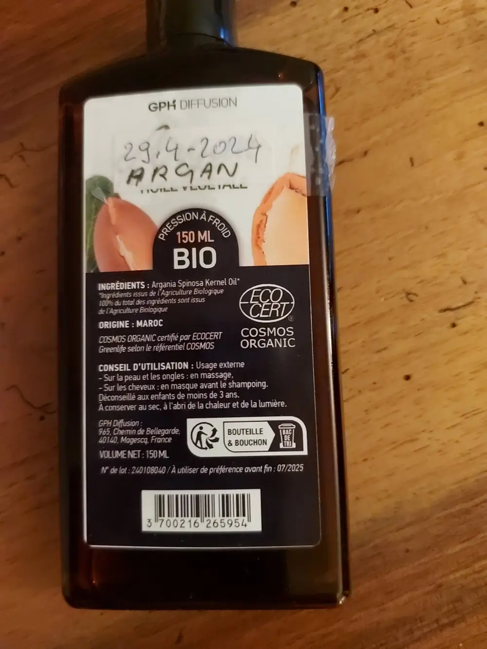 GPH DIFFUSION - Huile d'argan bio