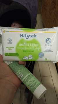 BABYSOIN - 60 Lingettes a l'eau - Soin nettoyant visage, mains & siège