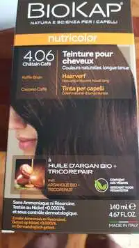 BIOKAP - Nutricolor - Teinture pour cheveux 4.06 châtain café