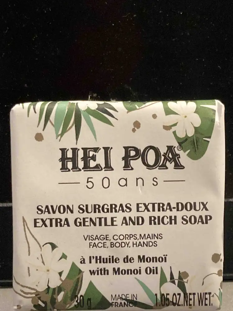 HEI POA - Savon surgras extra-doux à l'huile de monoï