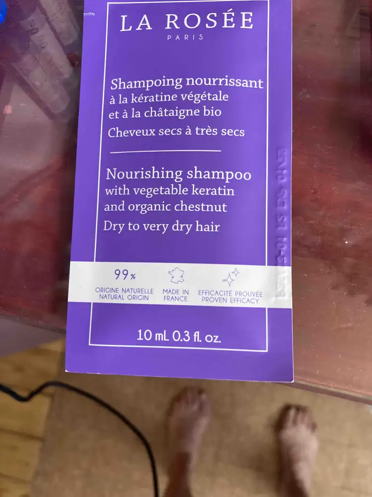 LA ROSÉE - Shampooing nourrissant à la kératine végétale et à la châtaigne bio