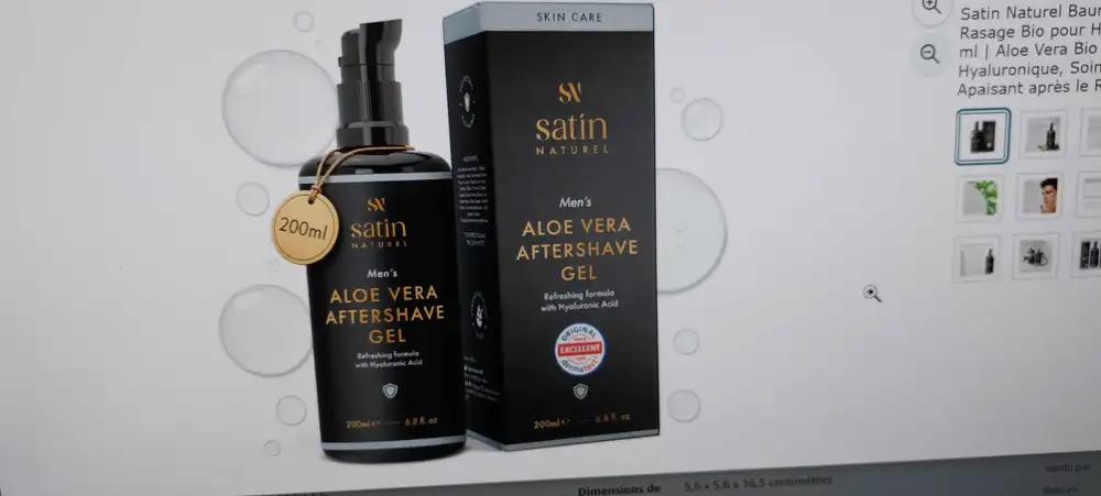 SATIN NATUREL - Aloe vera - Aftershave gel