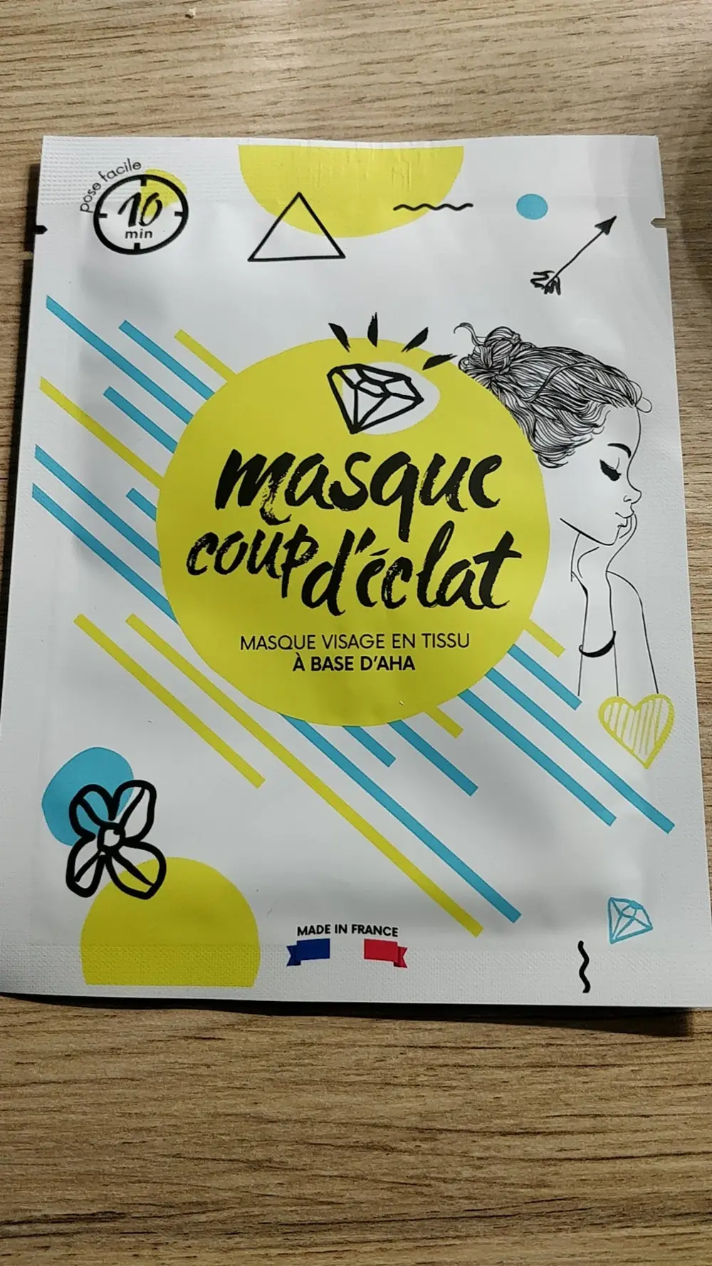 COUP D'ECLAT - Masque visage en tissu à bas d'AHA