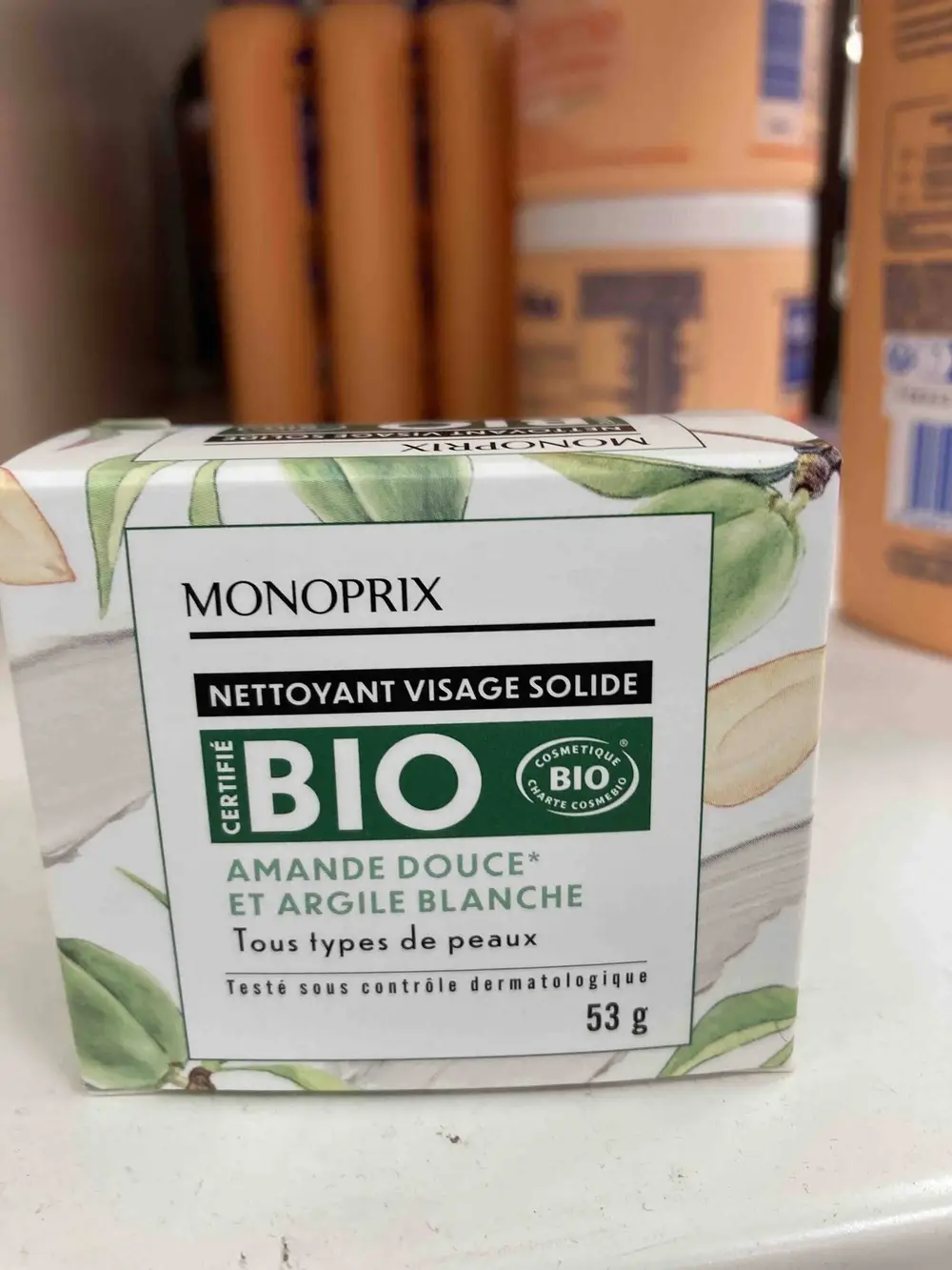 MONOPRIX - Nettoyant visage solide Bio