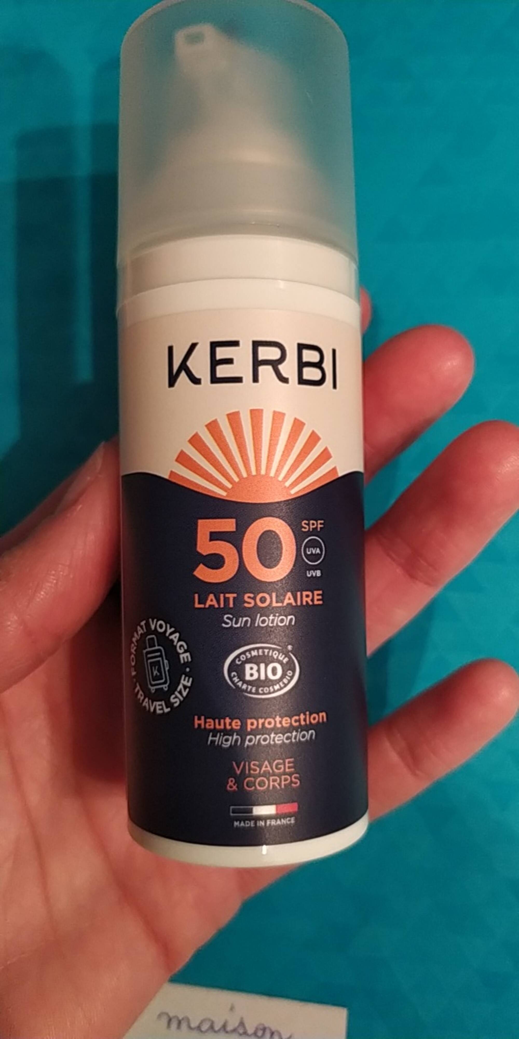 KERBI - Lait solaire haute protection SPF 50