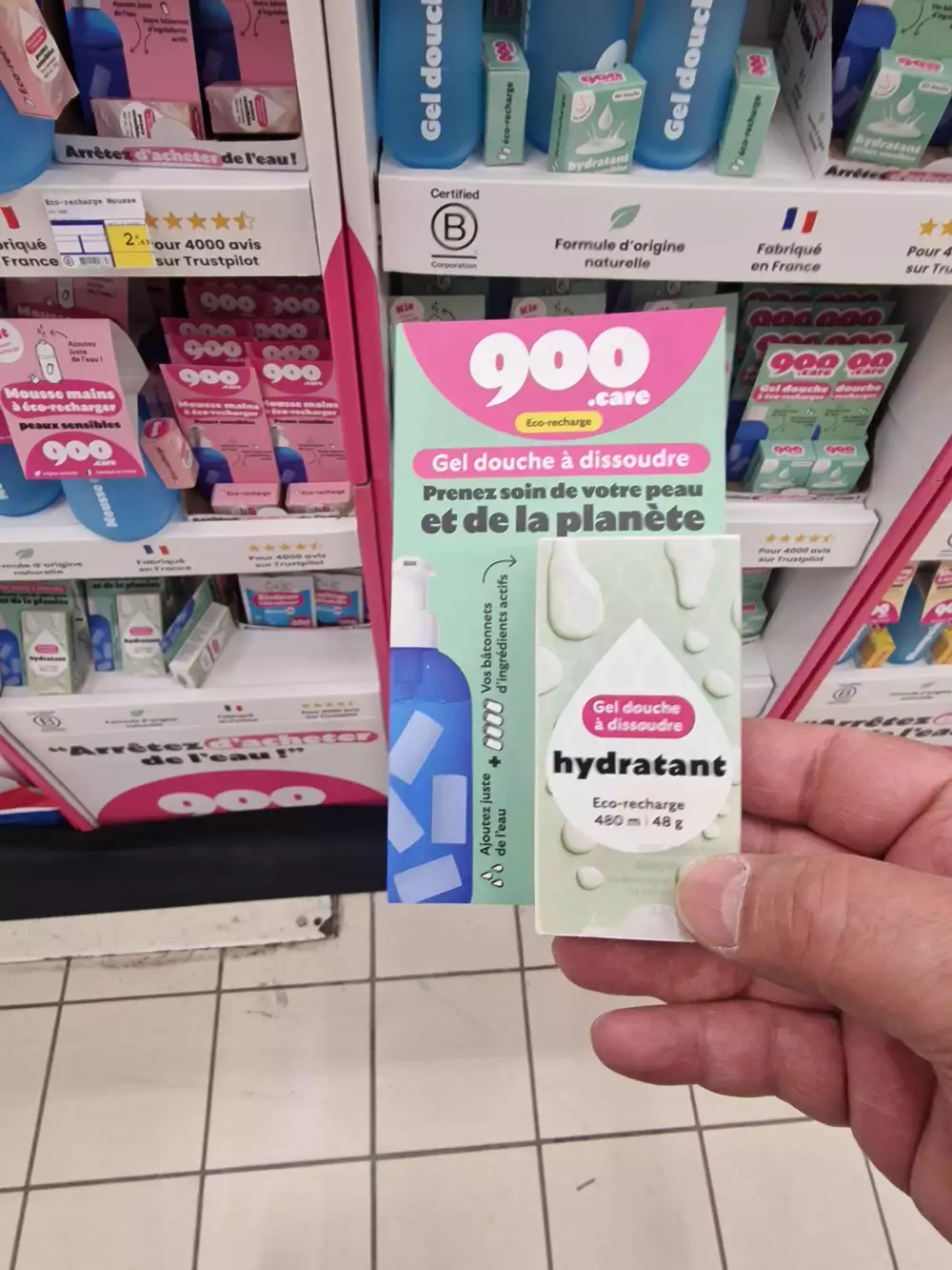 900.CARE - Gel douche à dissoudre hydratant
