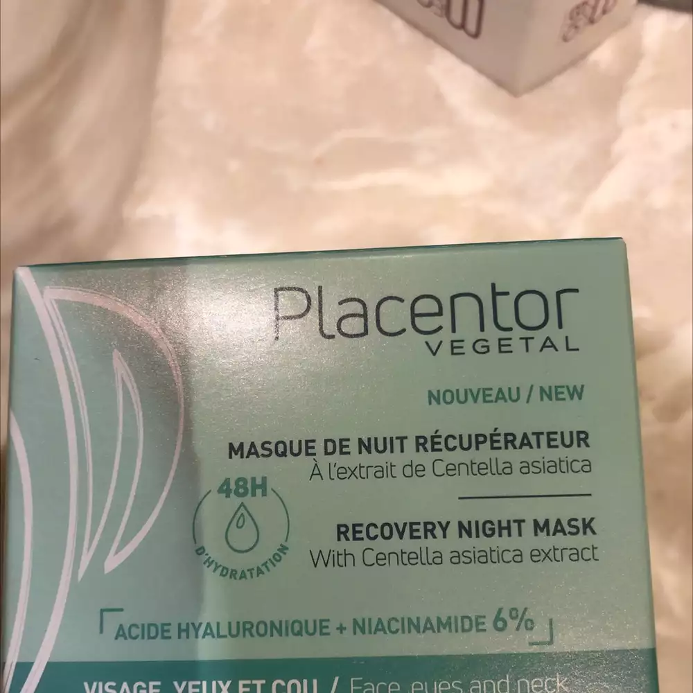 PLACENTOR - Masque de nuit récupérateur visage, yeux et cou