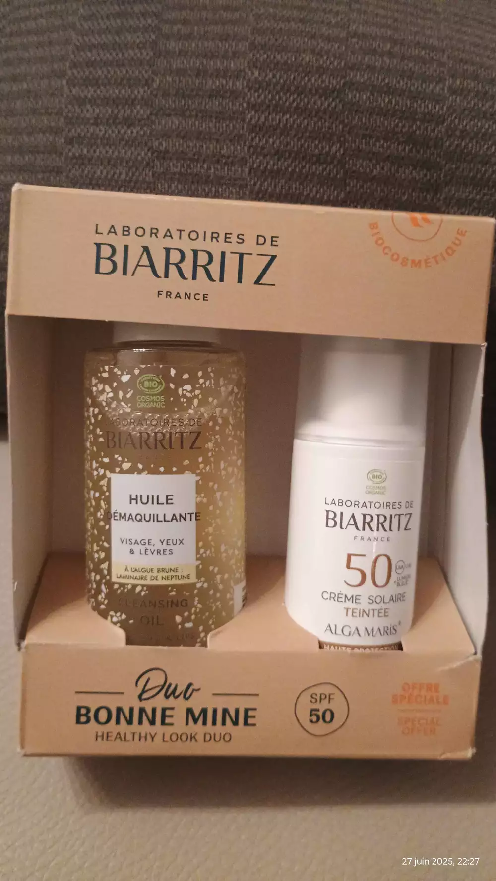 LABORATOIRES DE BIARRITZ - Duo bonne mine - Crème solaire teintée & huile démaquillante