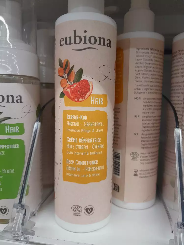 EUBIONA - Hair - Crème réparatrice huile d'argan grenade