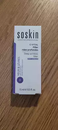 SOSKIN - C-vital - Crème filler rides profondes yeux & lèvres