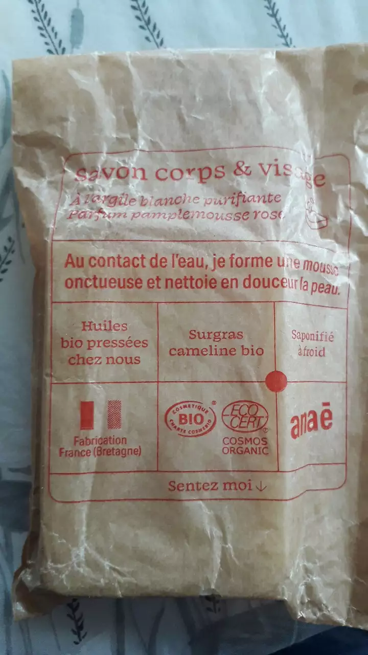 ANAÉ - Savon corps & visage à l'argile blanche purifiante