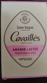 CAVAILLES - Amande lactée - Savon surgras