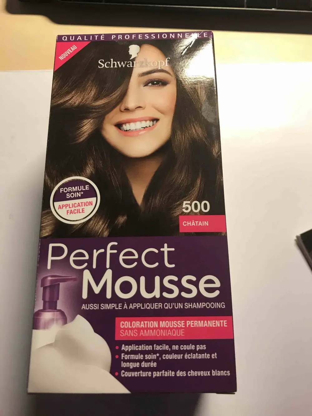 SCHWARZKOPF - Perfect mousse 500 châtain - Coloration permanente