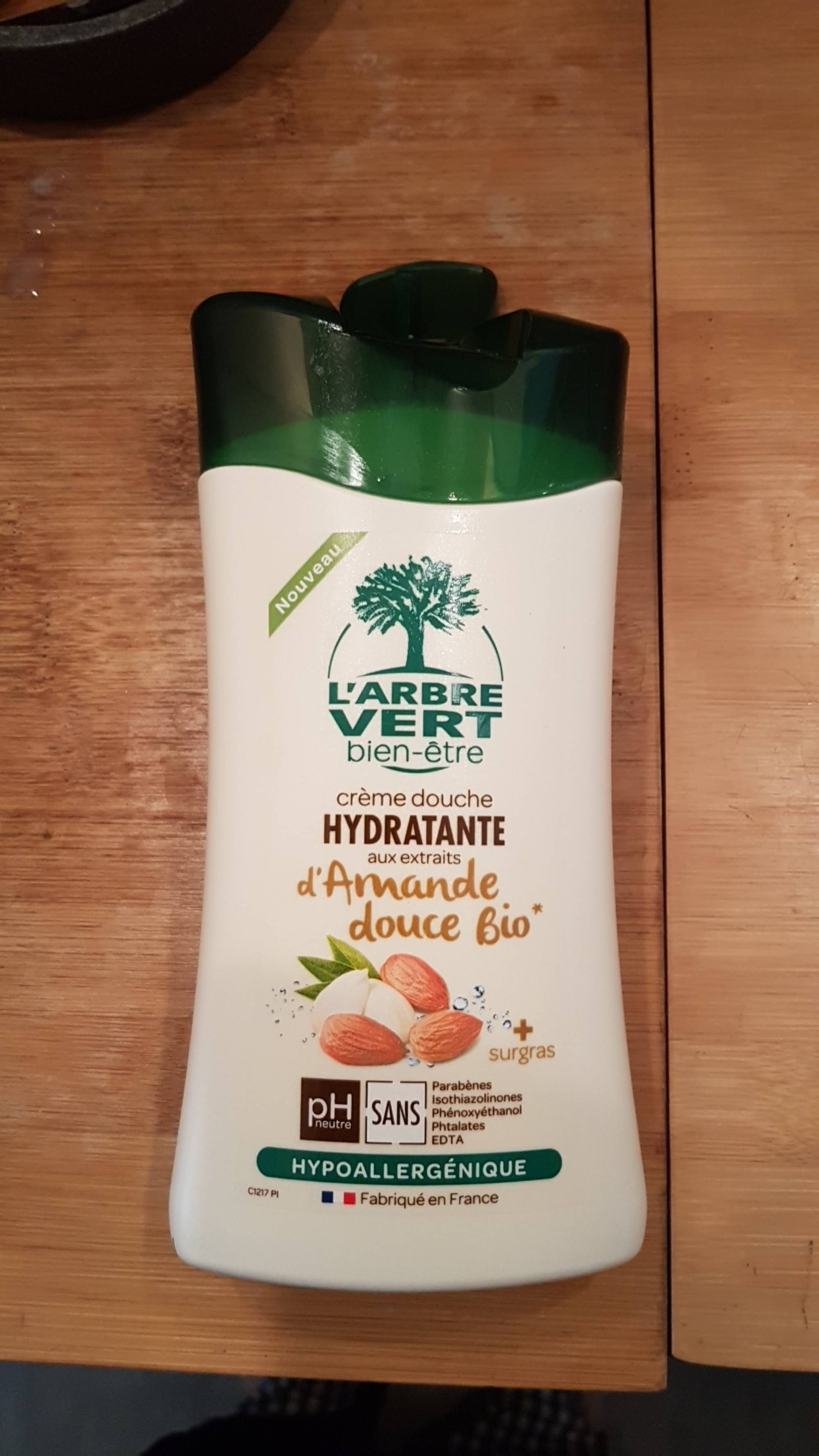 L'ARBRE VERT - Crème douche hydratante d'amande douce bio