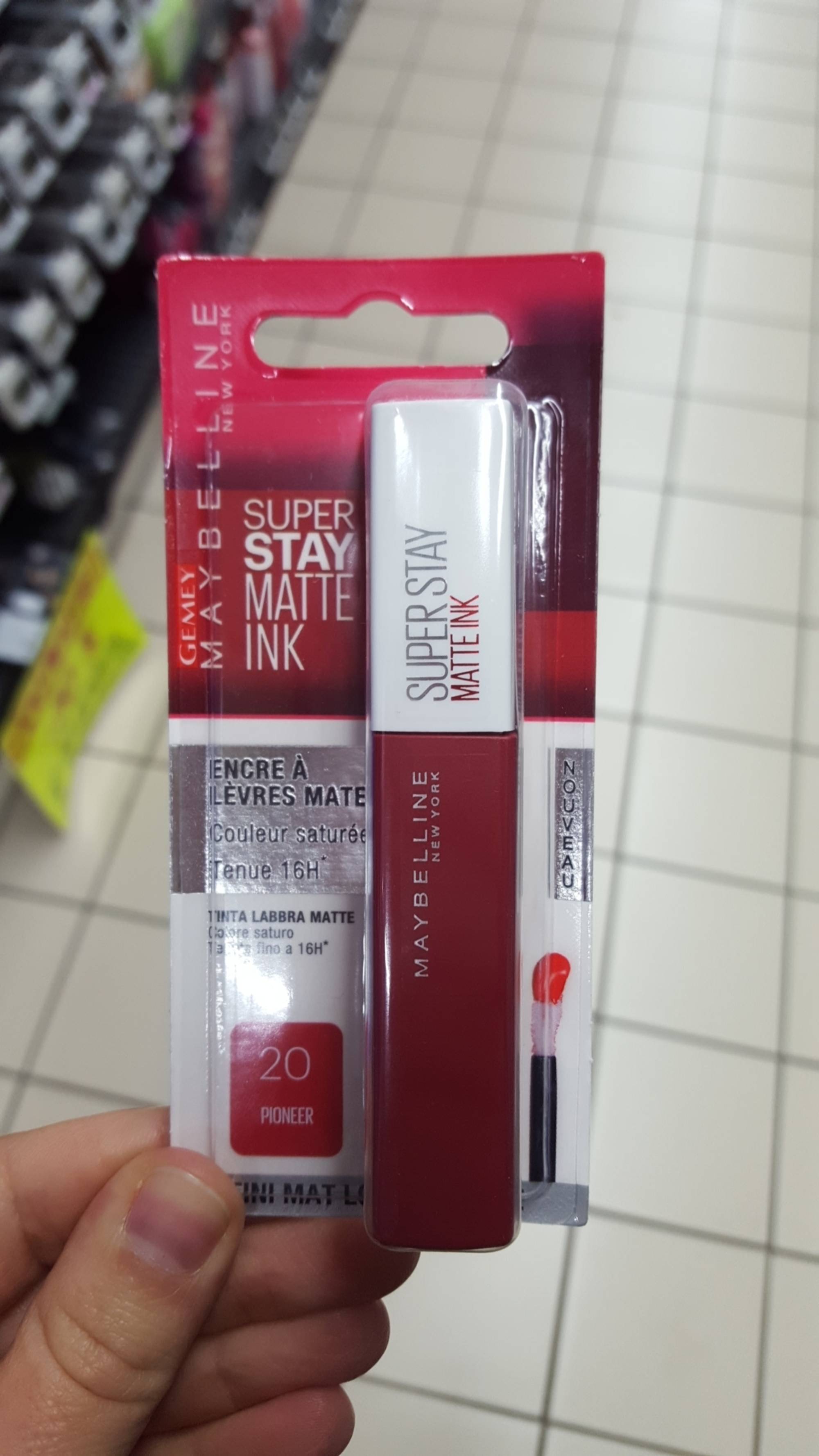 GEMEY MAYBELLINE NEW YORK - Super stay - Encre à lèvres mate