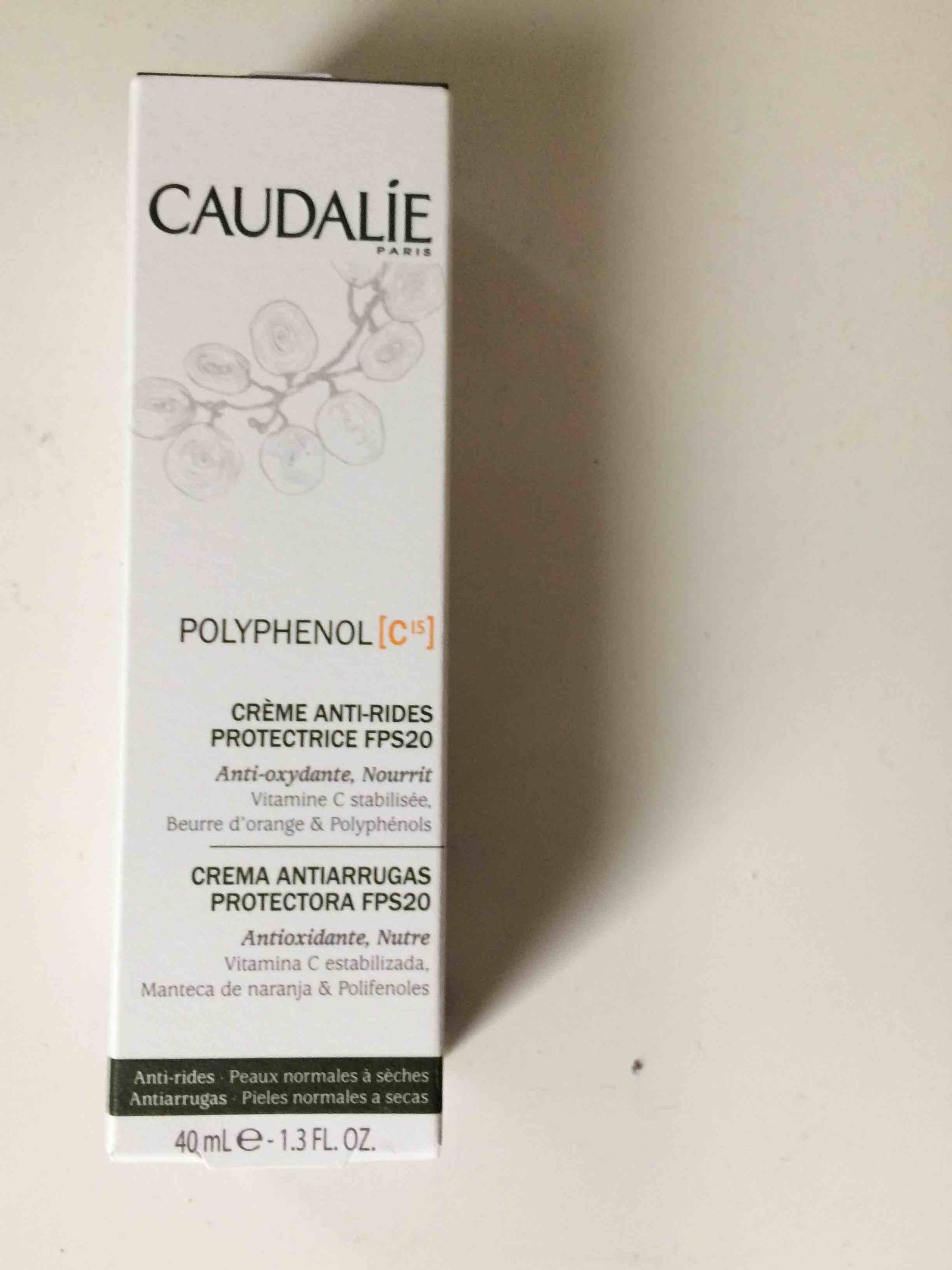 CAUDALIE - Polyphenol c15 - Crème anti-rides protectrice fps 20 
