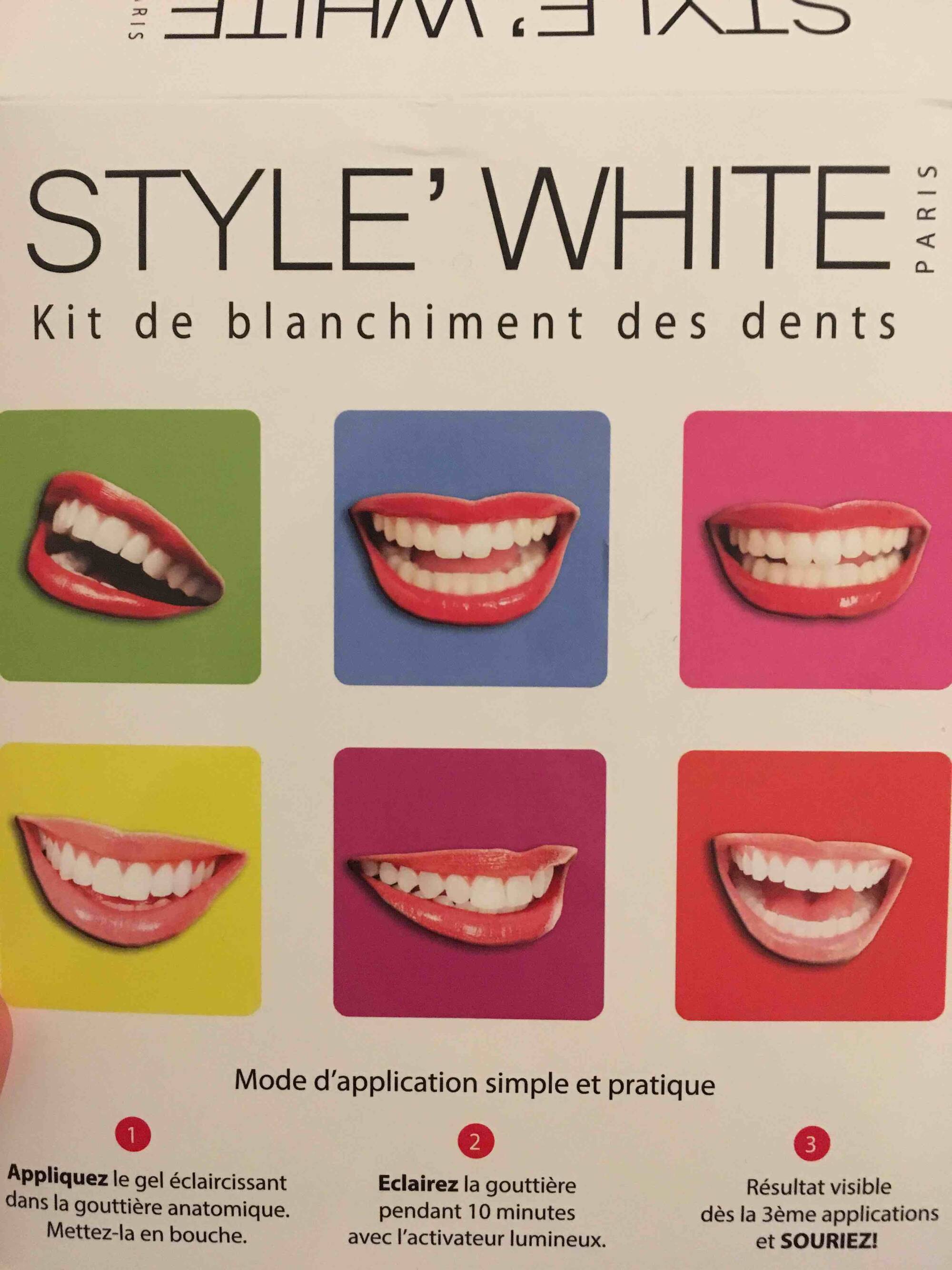 STYLE'WHITE - Kit de blanchiment des dents