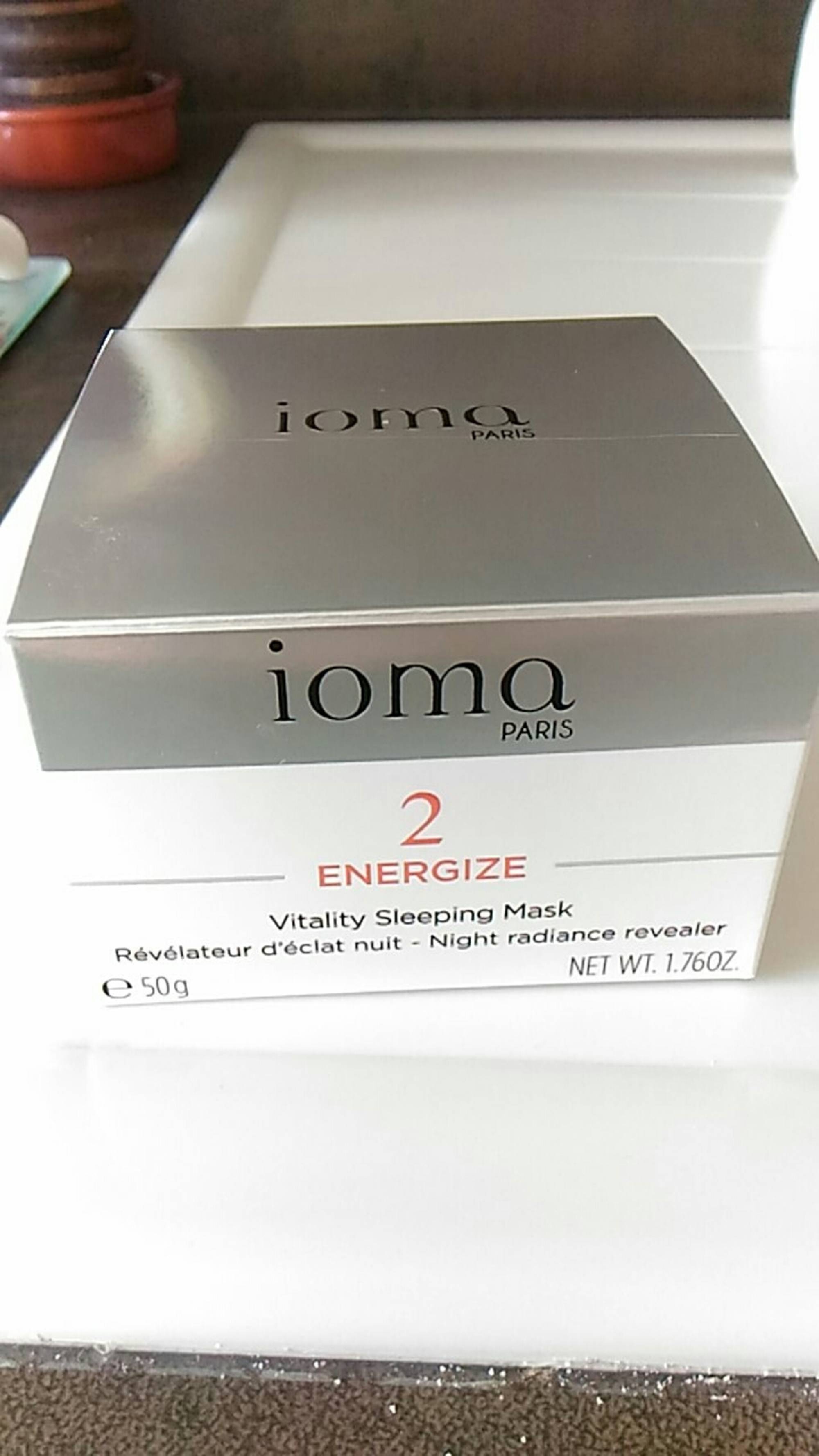 IOMA - 2 Energize - Vitality sleeping mask