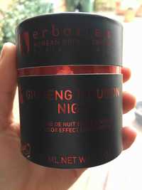 ERBORIAN - Ginseng infusion night - Crème de nuit effet tenseur