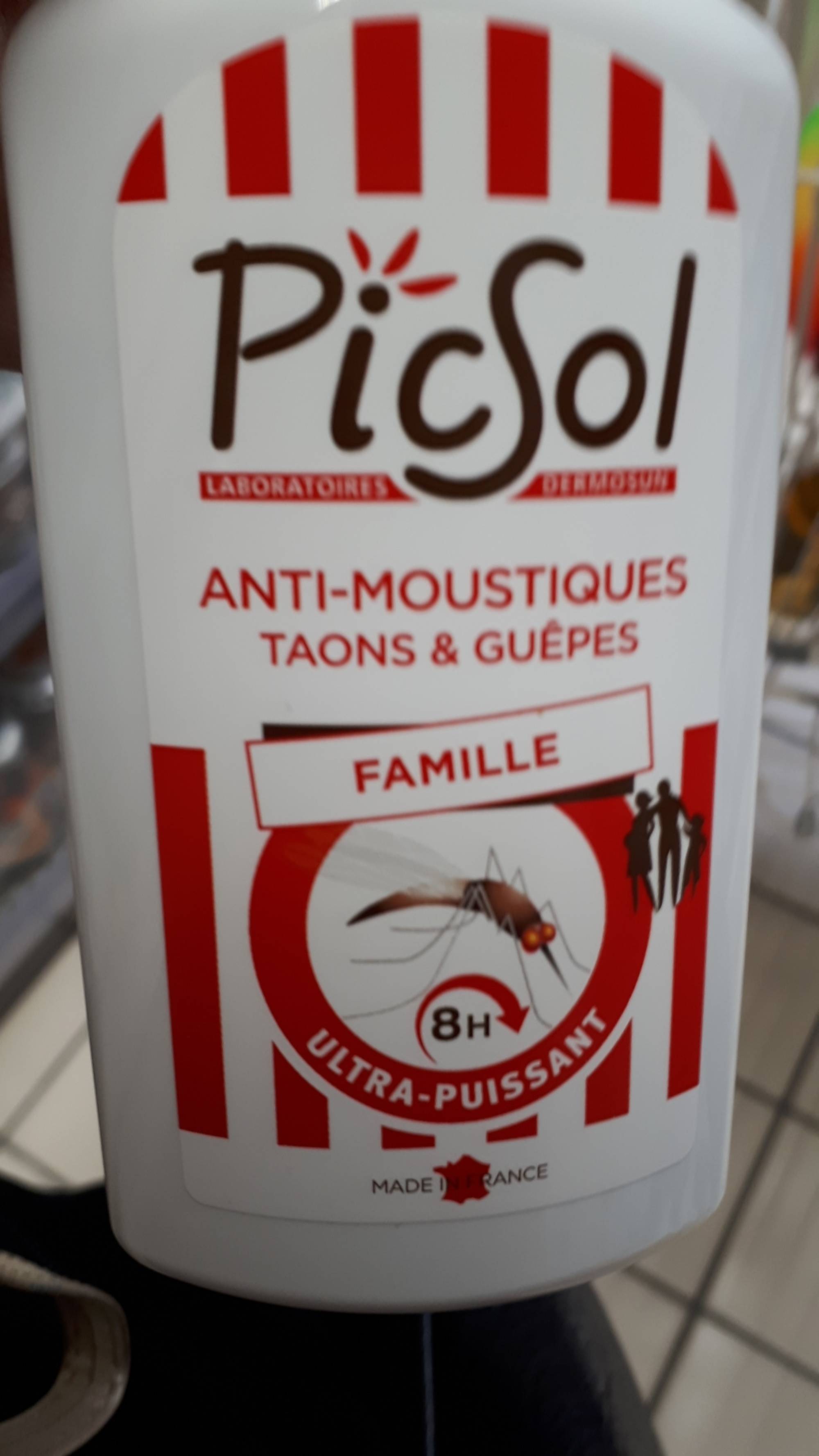 PICSOL - Anti-moustiques taons & guêpes ultra-puissant 8h