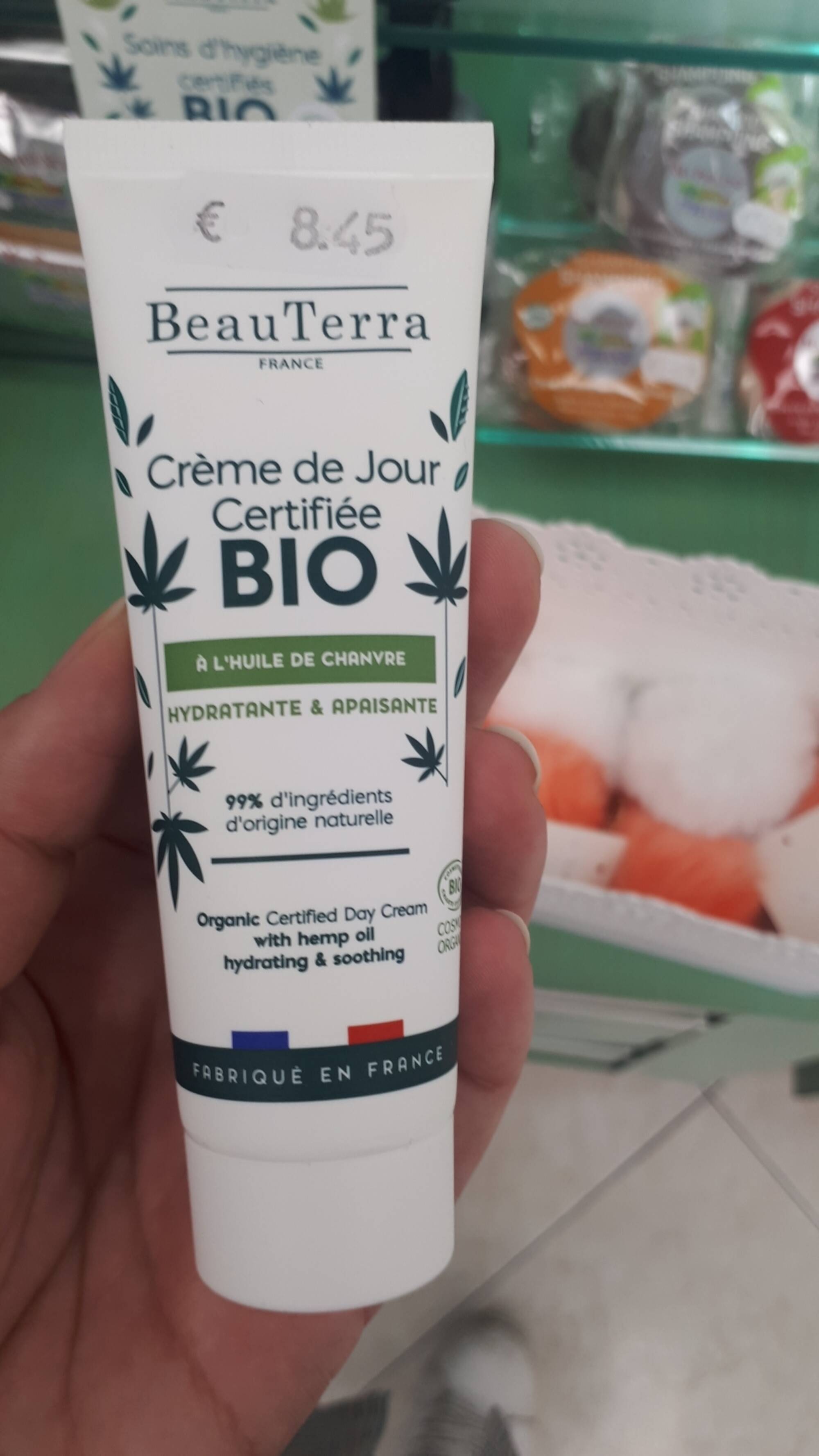 BEAUTERRA - Crème de jour à l'huile de chanvre bio 