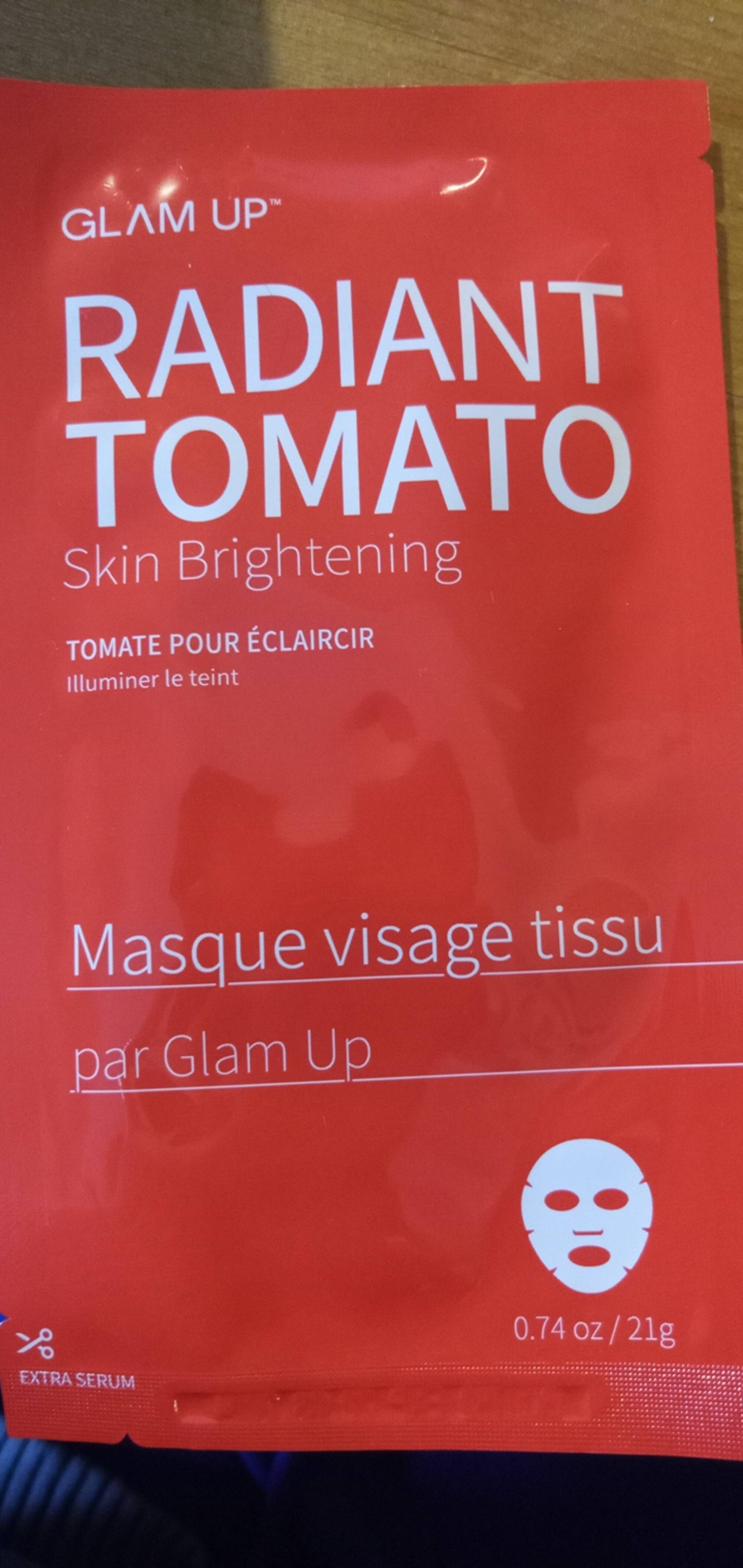 GLAM'UP - Radiant tomato - Masque visage tissu