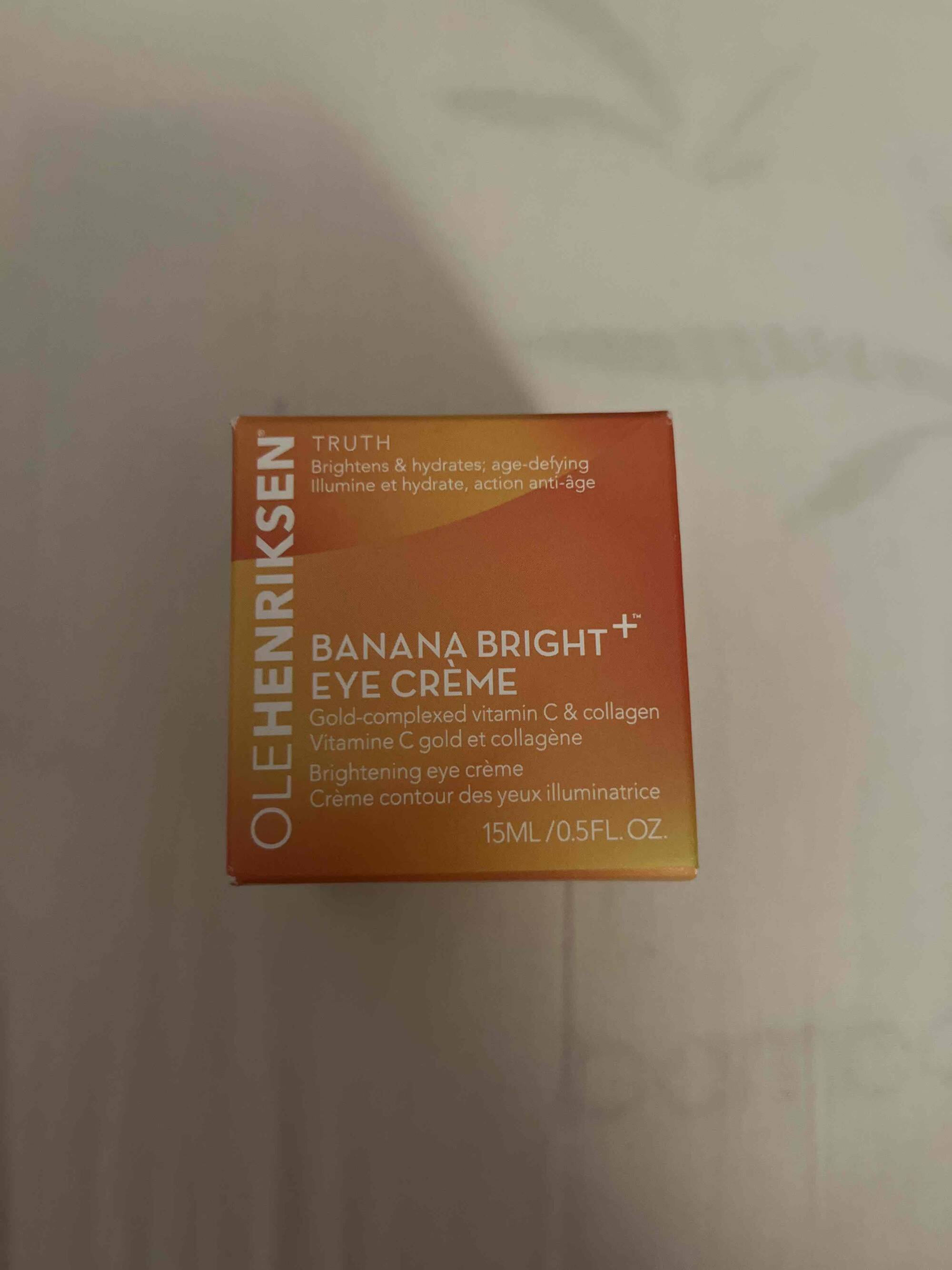 OLE HENRIKSEN - Banana bright+ - Crème contour des yeux illuminatrice