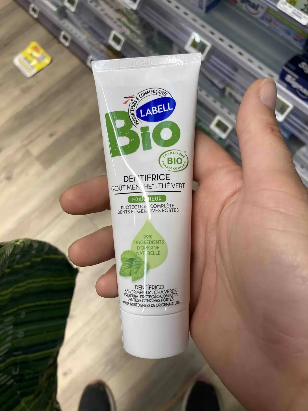 LABELL - Bio - Dentifrice fraîcheur goût menthe thé vert