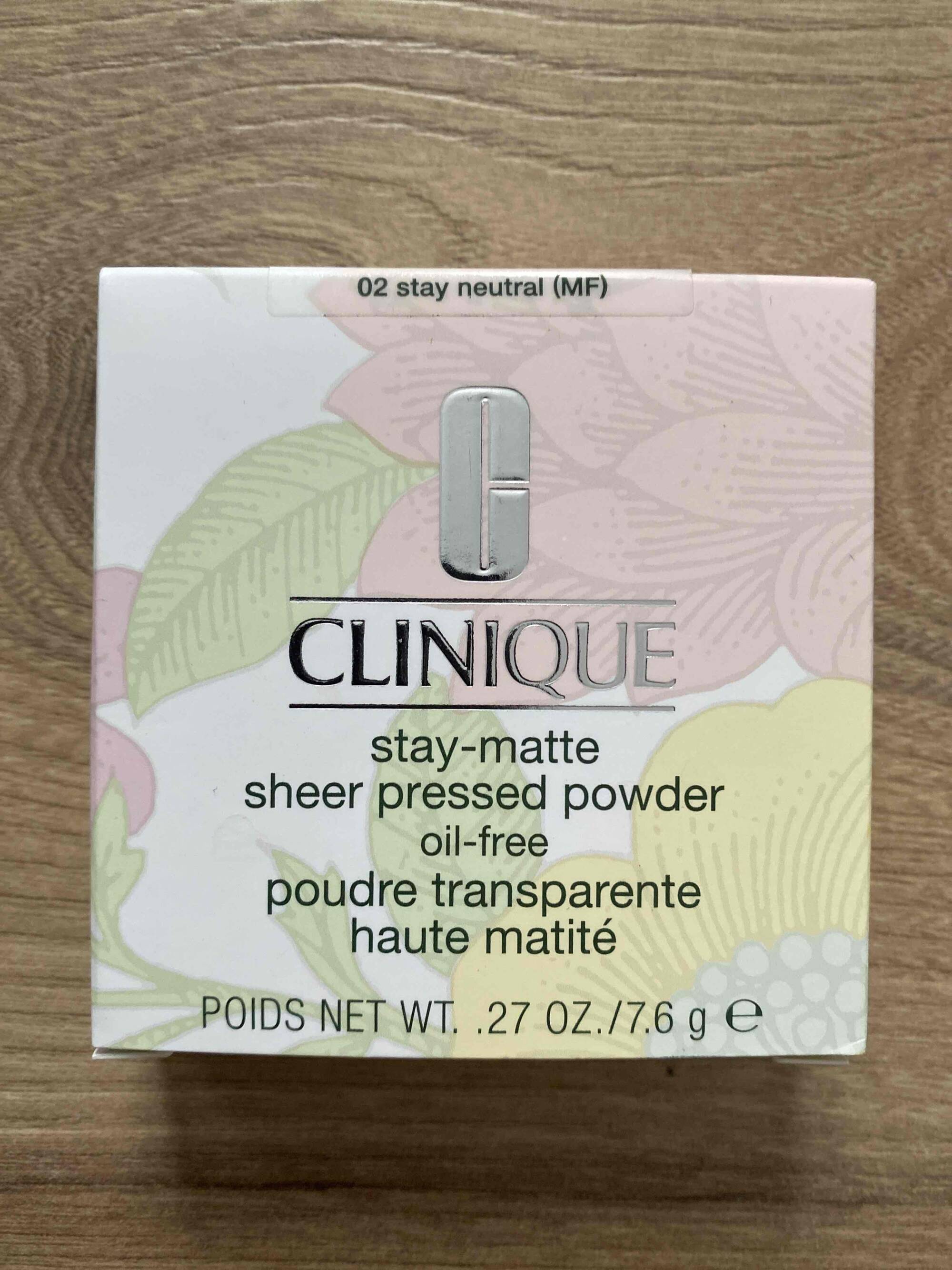 CLINIQUE - Poudre transparente haute matité 