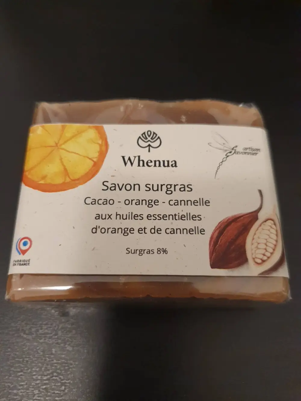 WHENUA - Savon surgras cacao-orange-cannelle