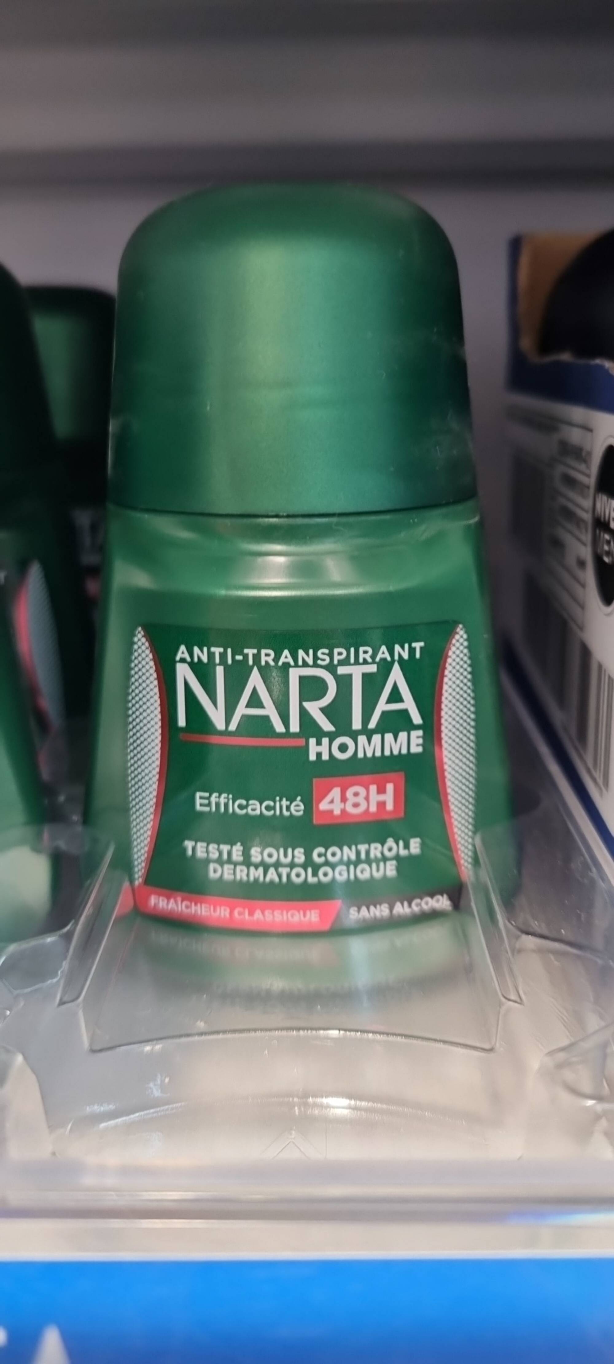 NARTA - Anti-transpirant homme éfficacité 48h