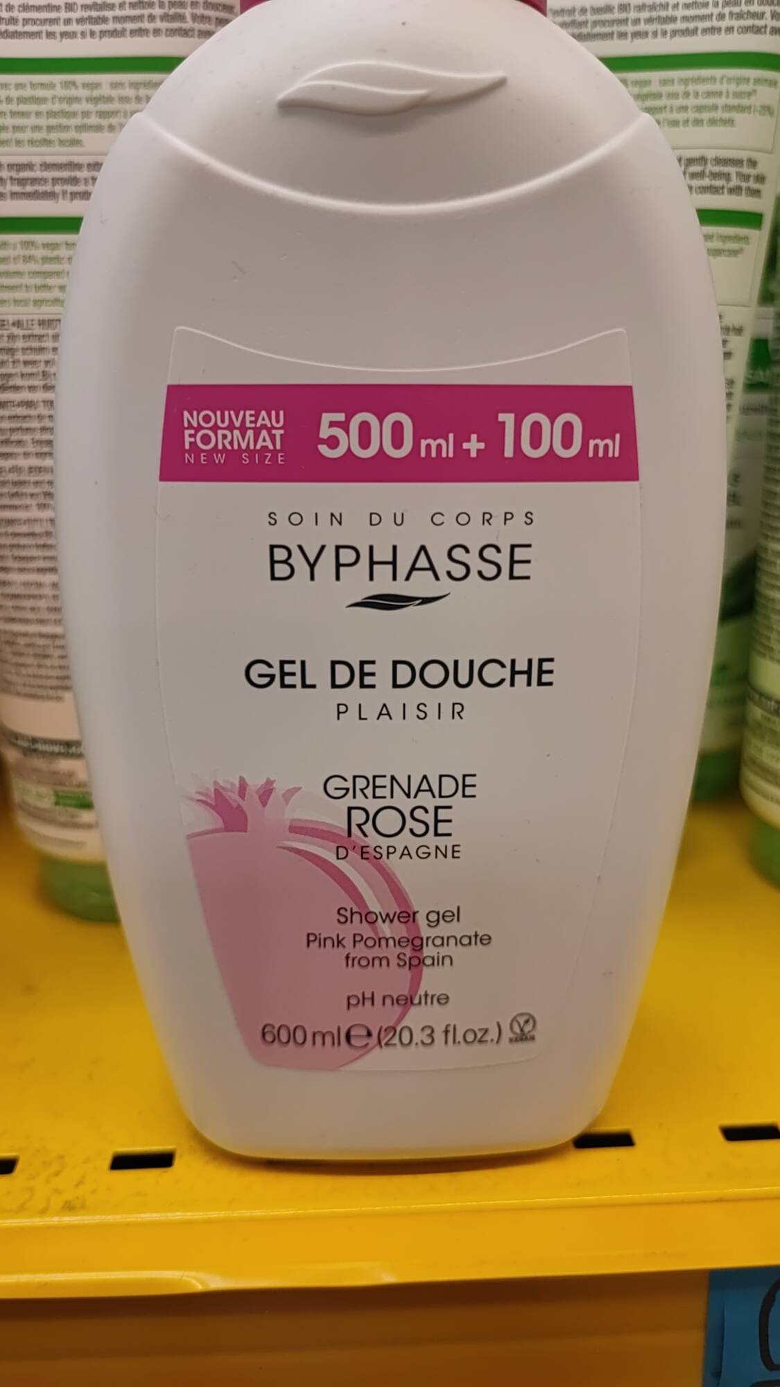 BYPHASSE - Grenade rose d'Espagne - Gel de douche plaisir